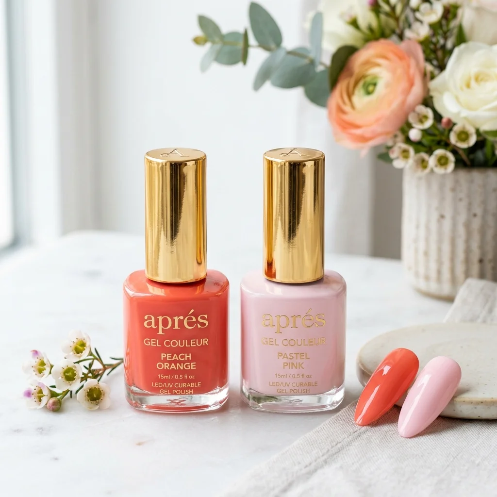 Spring shades Aprés Gel Couleur en Roza Spa Nails